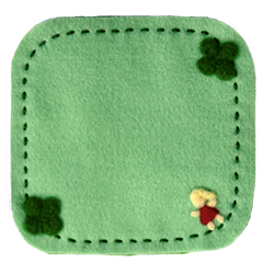 ナナちゃんコースター(square-clover-green)